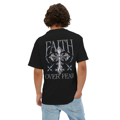 Faith Over Fear Tee — Christian Cross Graphic Shirt