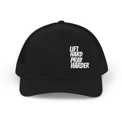 LIFT HARD PRAY HARDER Snapback Trucker Cap