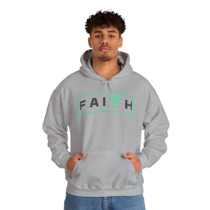 Faith Cross Hoodie – Neon Green Faith Graphic Pullover