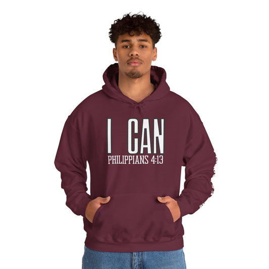 "I Can - Philippians 4:13" Hooded Sweatshirt