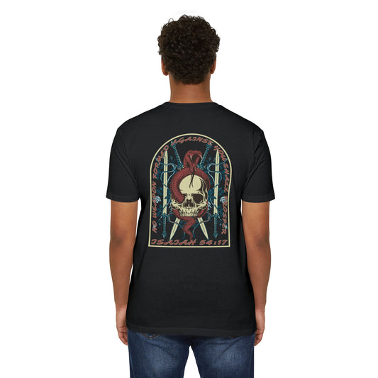 ISAIAH 54:17 Skull & Snake Graphic T‑Shirt
