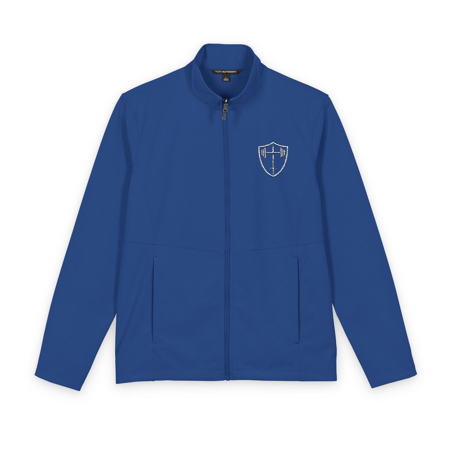 Men's Soft Shell Jacket — Subtle Crest Chest Logo, Lightweight Windbreaker