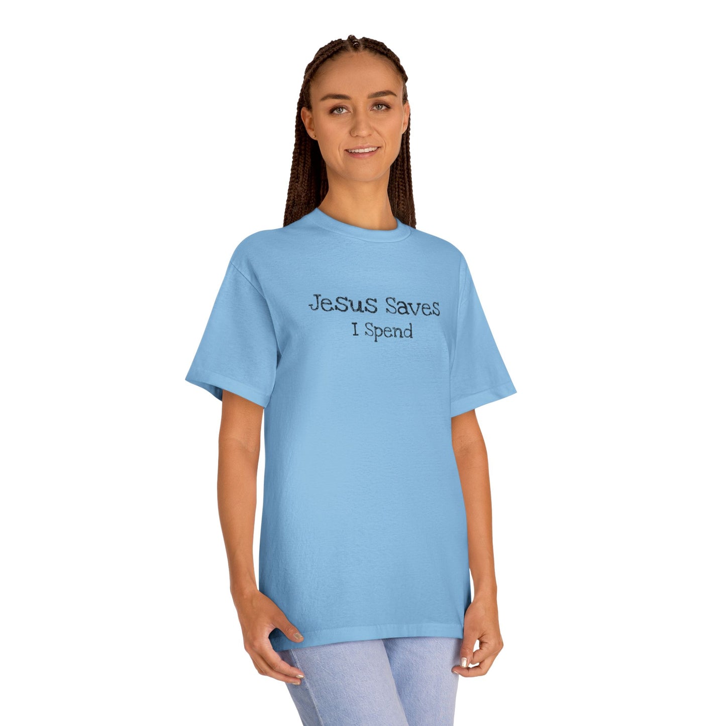 Jesus Saves - I Spend Tee — Funny Christian Faith T-Shirt