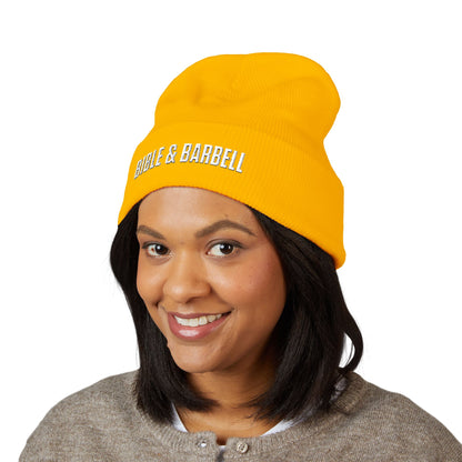Bible & Barbell Embroidered Cuffed Beanie