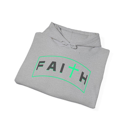 Faith Cross Hoodie – Neon Green Faith Graphic Pullover