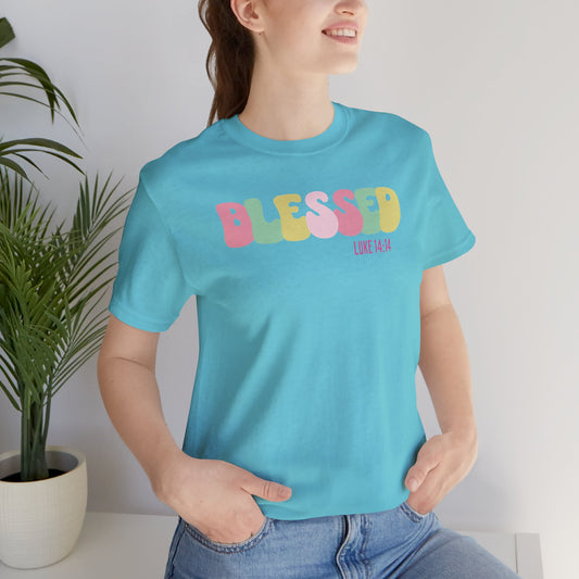 Blessed - Luke 14:14 Unisex Jersey Tee