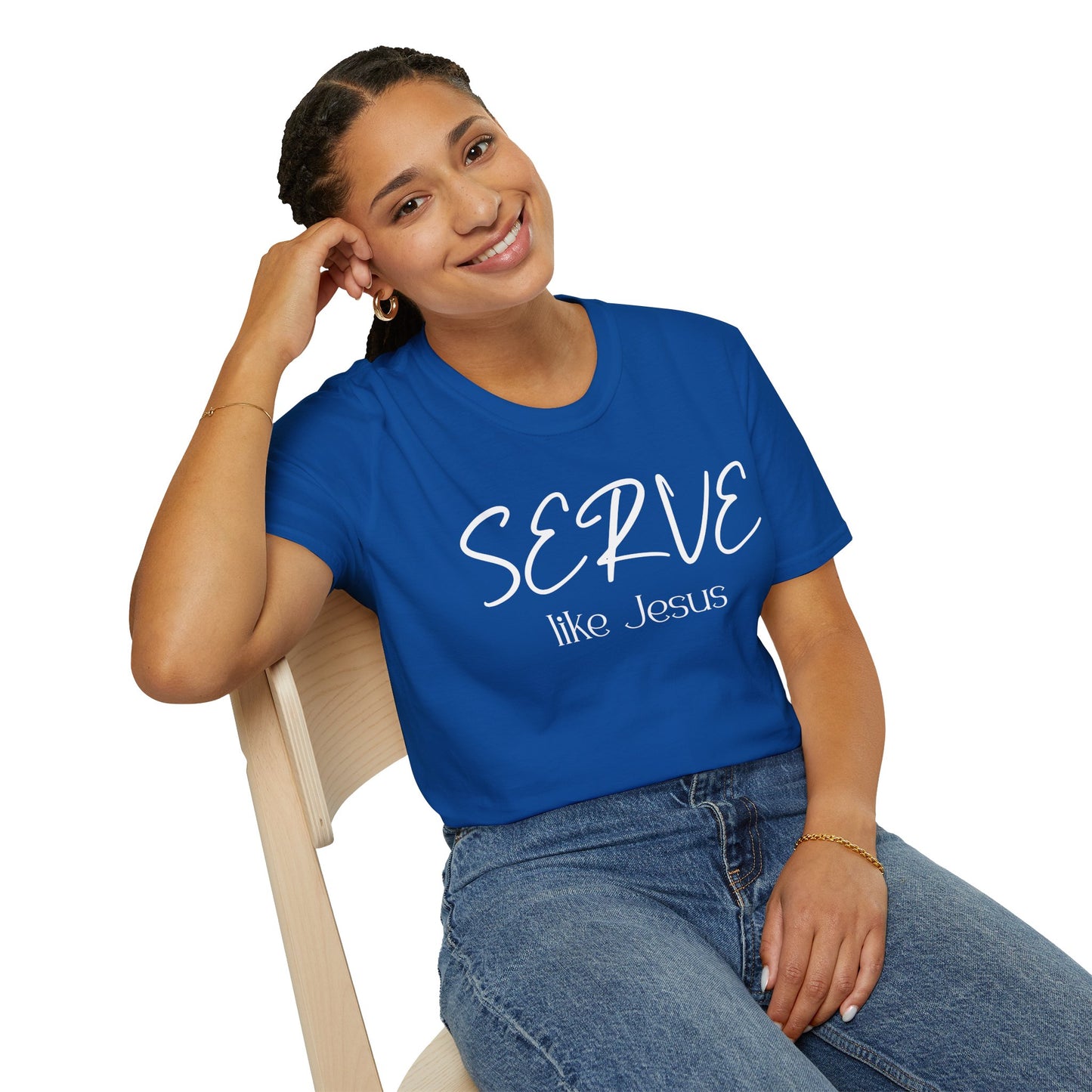 Serve Like Jesus T‑Shirt — Christian Faith Tee for Church, Volunteering & Inspirational Gifts