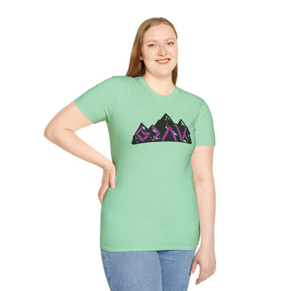 God Is Greater Mountain Vibes Unisex Softstyle T-Shirt