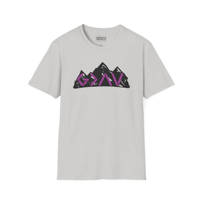 God Is Greater Mountain Vibes Unisex Softstyle T-Shirt