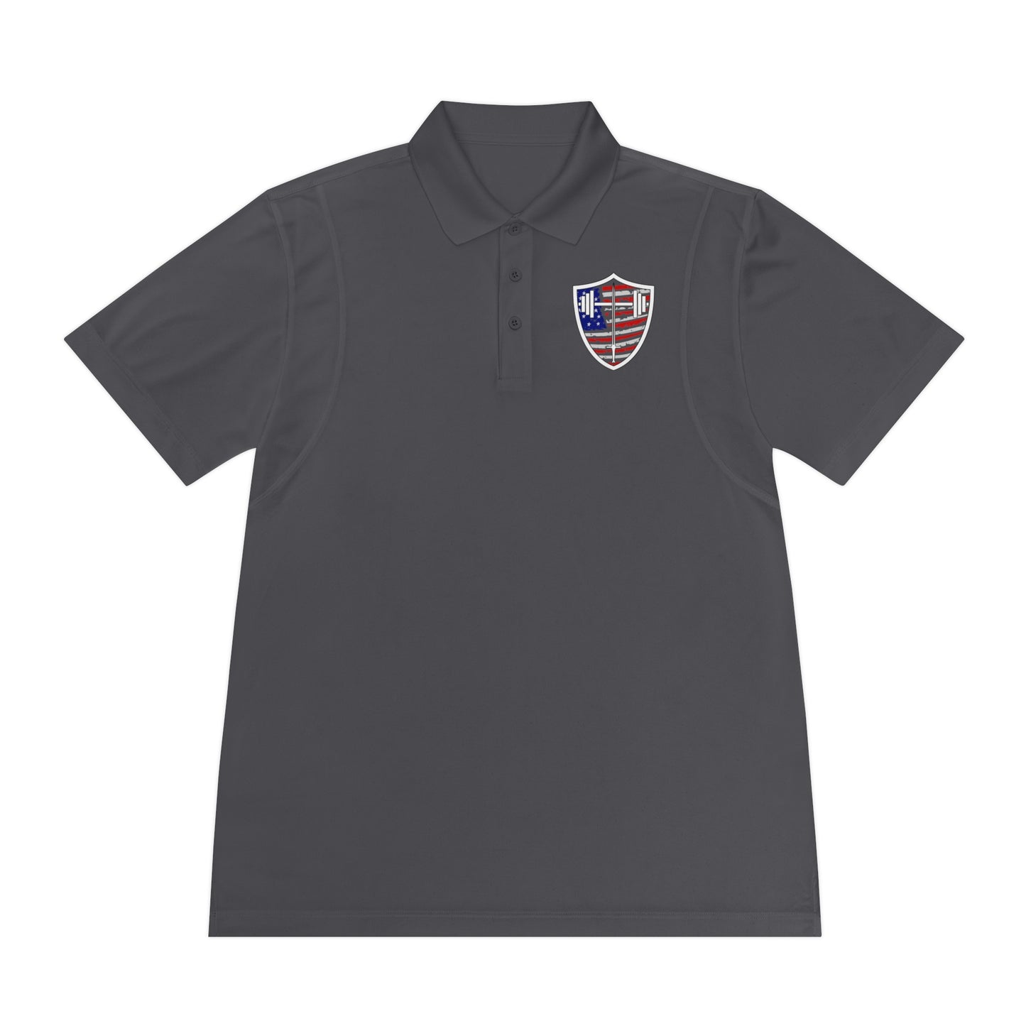 Men's Bible & Barbell Patriotic Logo Polo Shirt