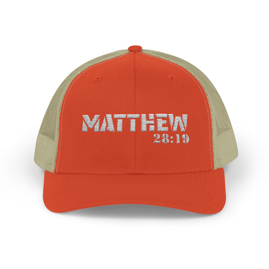 MATTHEW 28:19 Snapback Trucker Cap
