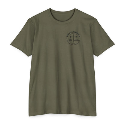 Strong & Courageous Lion Graphic T-Shirt, Joshua 1:9 Motivational Tee, Unisex Shirt, Strength Apparel, Gift for Him, Faith-Based Clothing