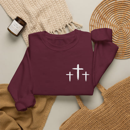 Faith Over Fear Crewneck Sweatshirt — Faith Christian Cross Pullover