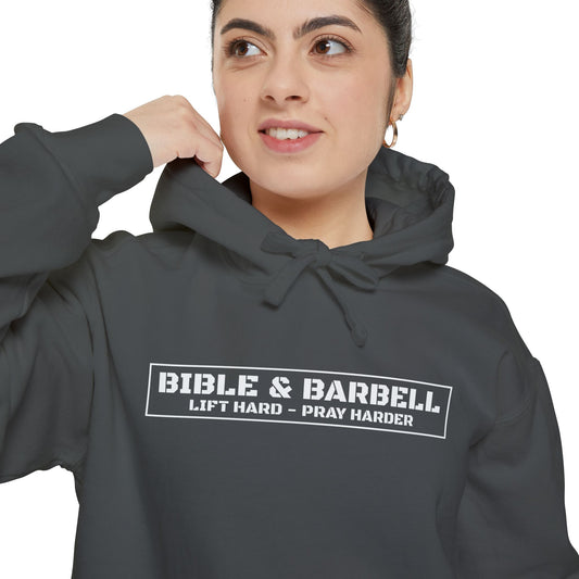 Bible & Barbell Logo Unisex Hoodie, Fitness Apparel for Gym Lovers