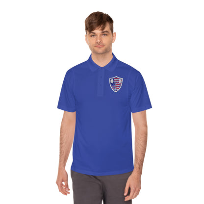 Men's Bible & Barbell Patriotic Logo Polo Shirt