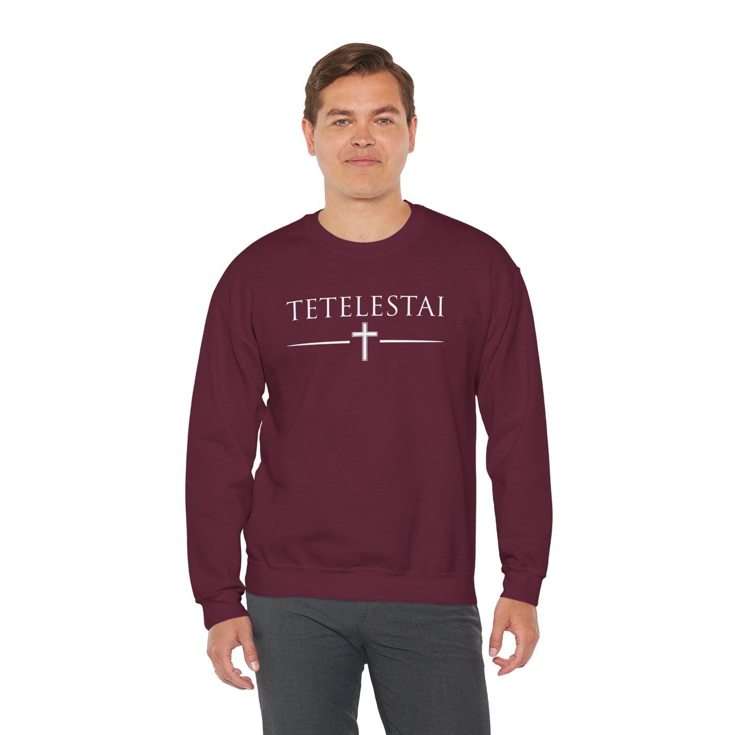 TETELESTAI - "It Is Finished" - Cross Crewneck Sweatshirt