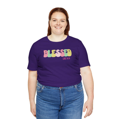 Blessed - Luke 14:14 Unisex Jersey Tee