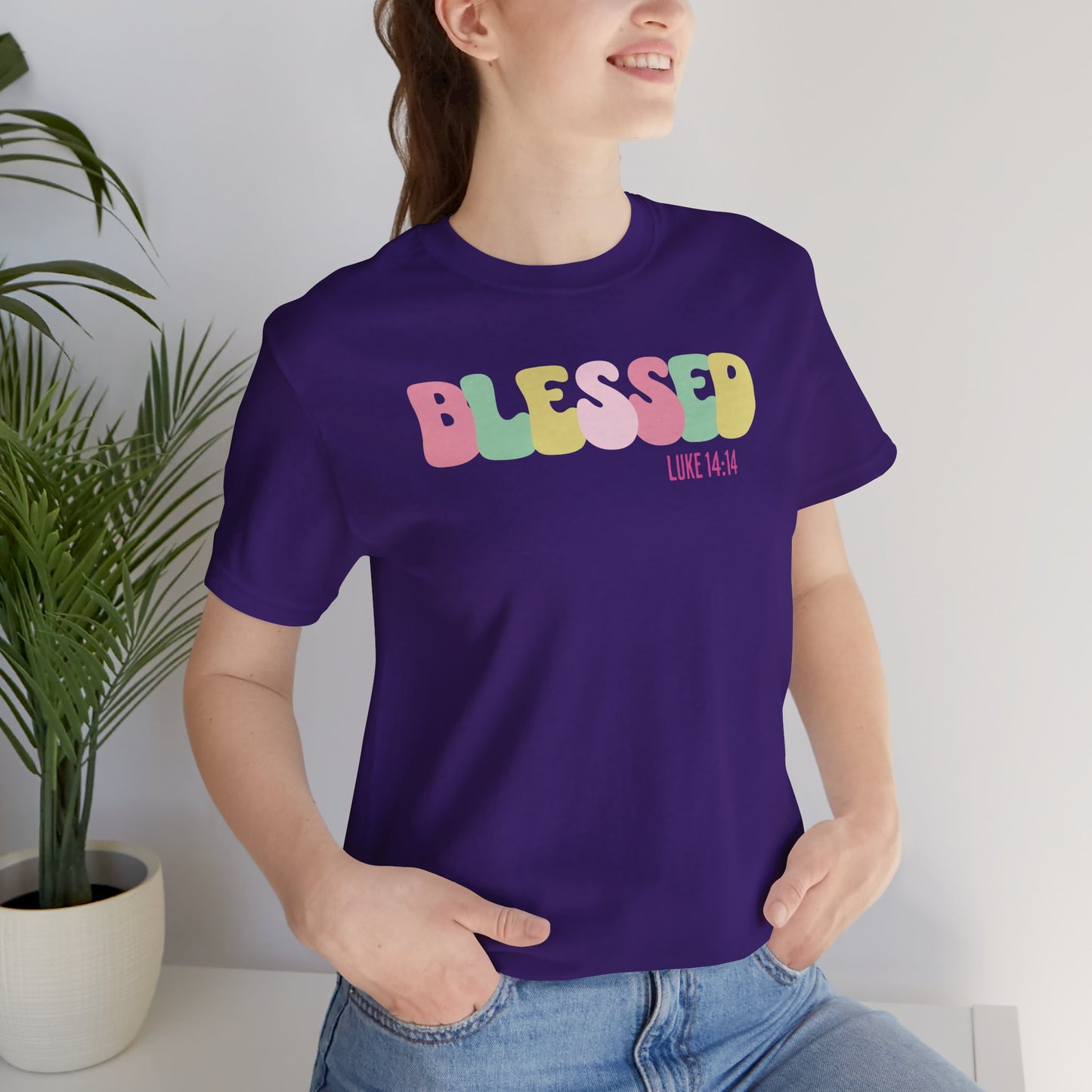 Blessed - Luke 14:14 Unisex Jersey Tee