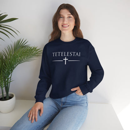 TETELESTAI - "It Is Finished" - Cross Crewneck Sweatshirt