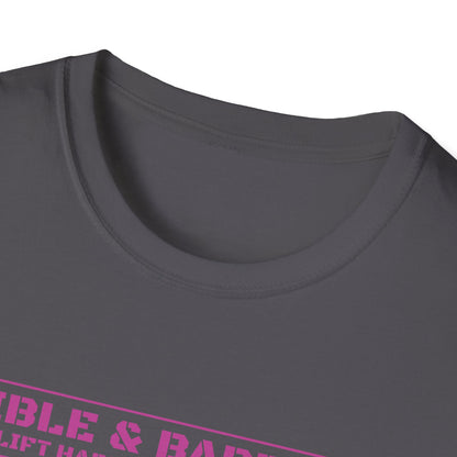 Bible & Barbell Pink Boxed Logo T-Shirt