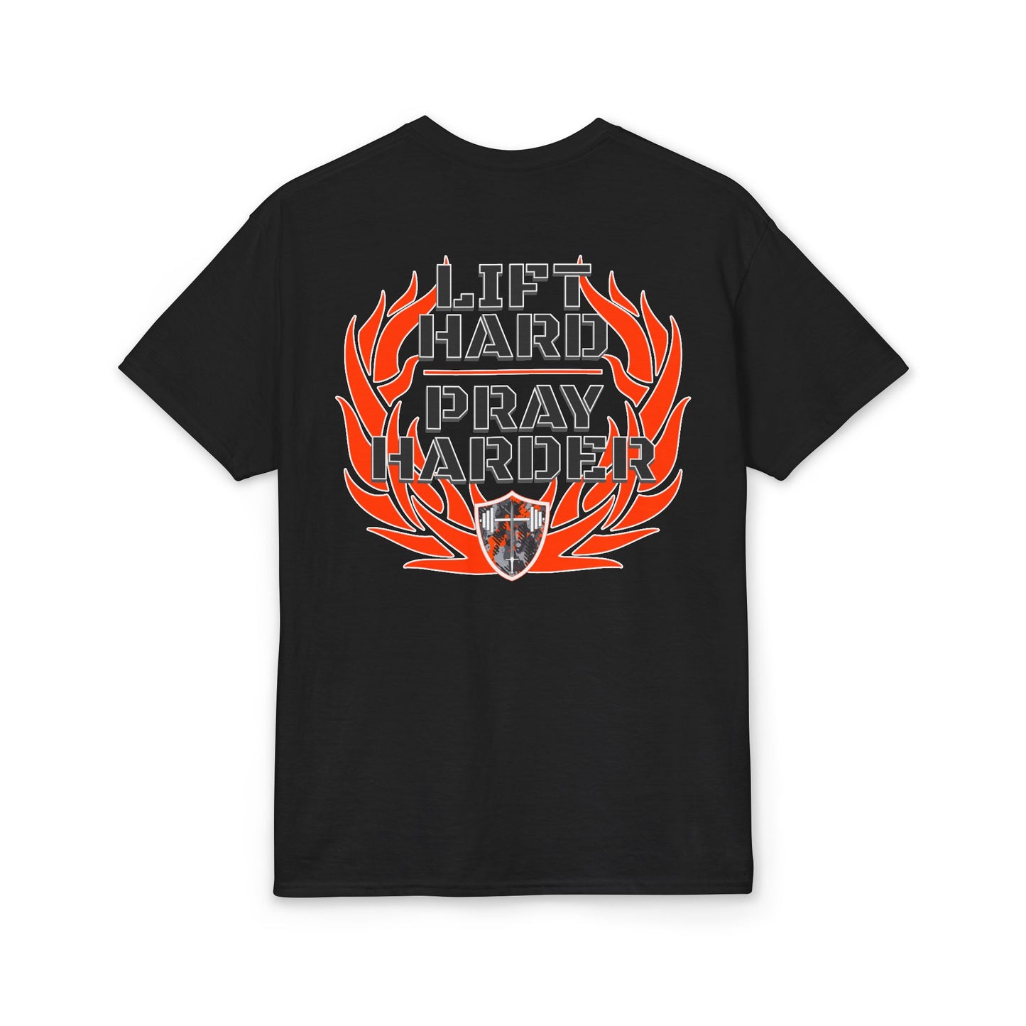 Lift Hard - Pray Harder T-Shirt — Fitness & Faith Motivational Tee