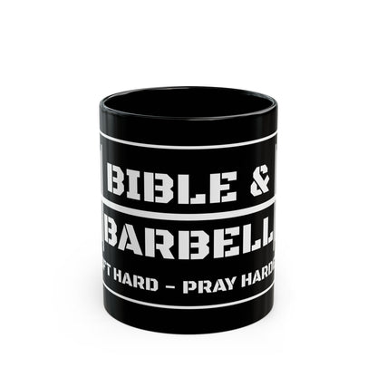 Bible & Barbell Black and White Coffee Mug