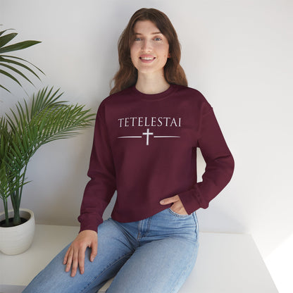 TETELESTAI - "It Is Finished" - Cross Crewneck Sweatshirt