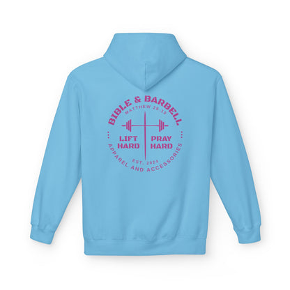 Bible & Barbell Pink Logo Hoodie