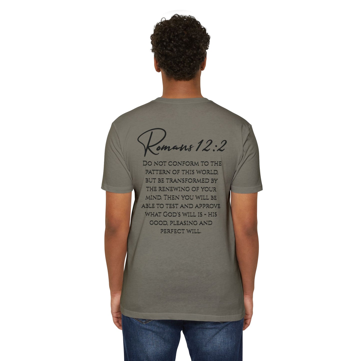 Inspirational Romans 12:2 Unisex T-Shirt, Faith-Based Apparel, Scripture Shirt