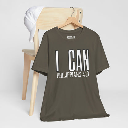 I Can - Philippians 4:13 Unisex Short Sleeve Tee