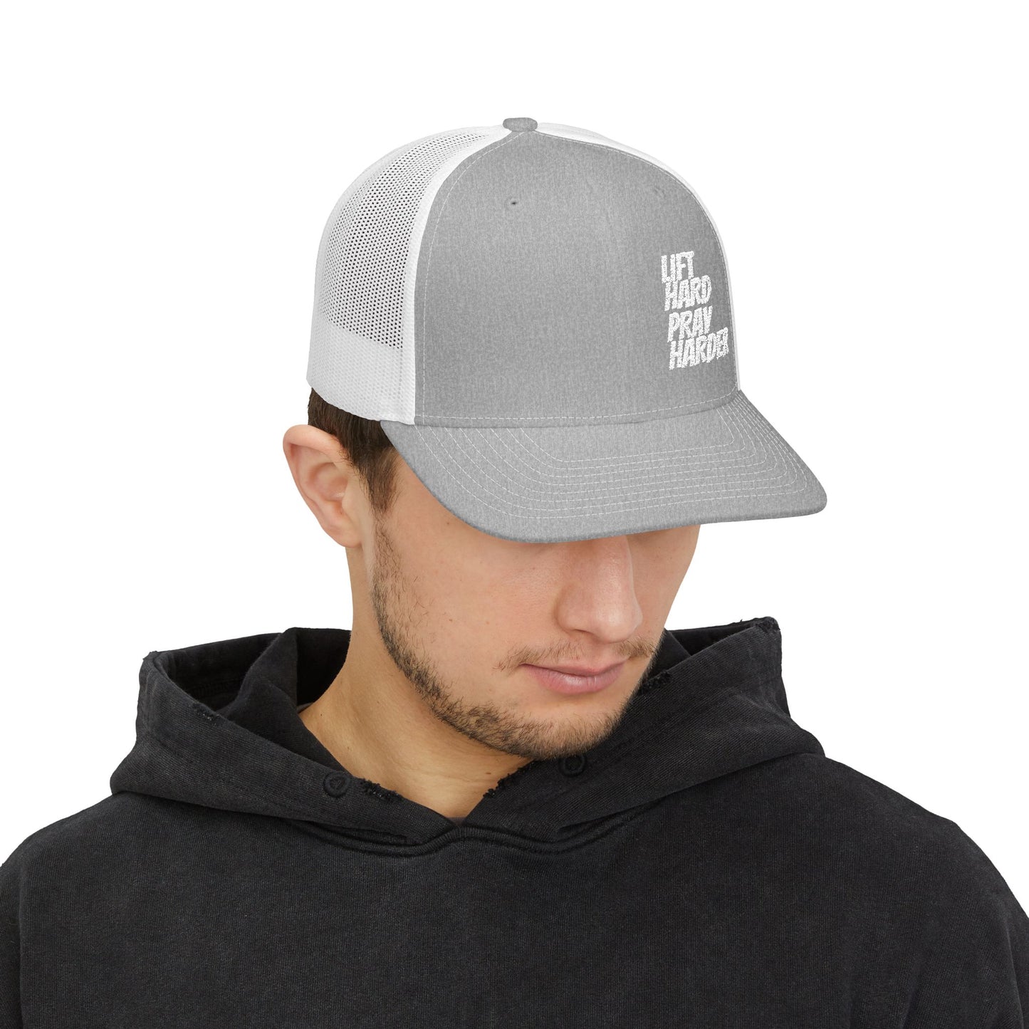 LIFT HARD PRAY HARDER Snapback Trucker Cap