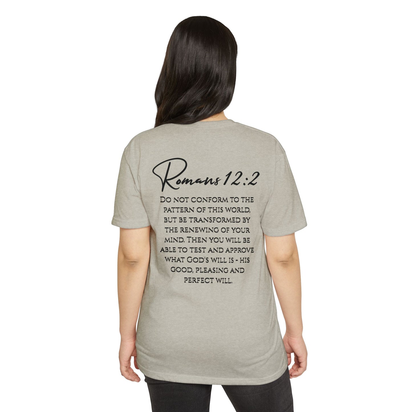 Inspirational Romans 12:2 Unisex T-Shirt, Faith-Based Apparel, Scripture Shirt