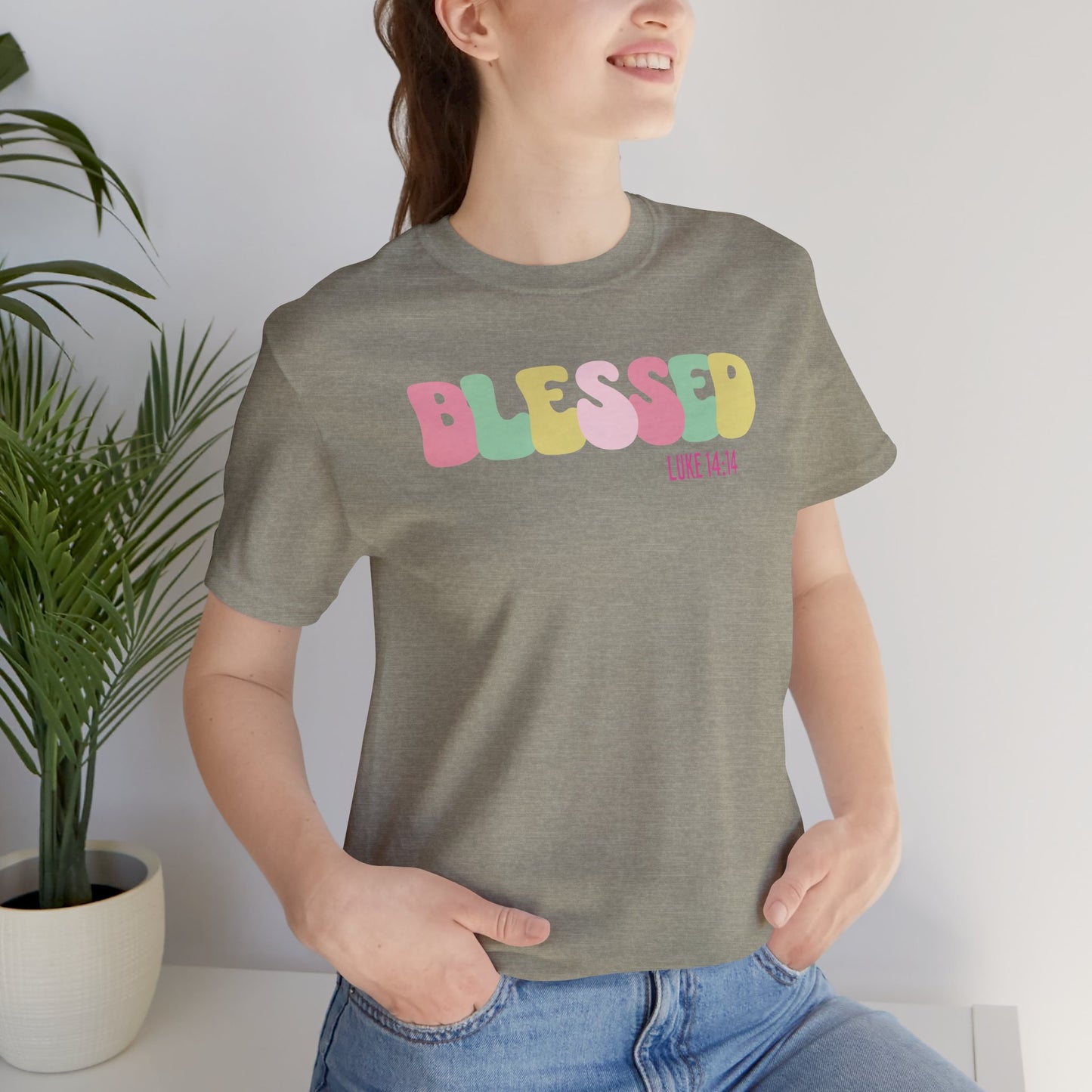 Blessed - Luke 14:14 Unisex Jersey Tee