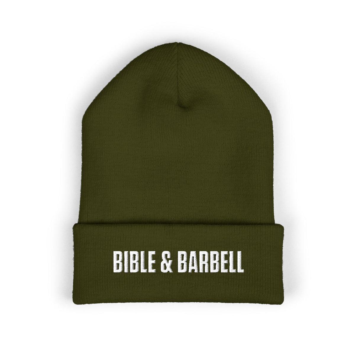 Bible & Barbell Embroidered Cuffed Beanie