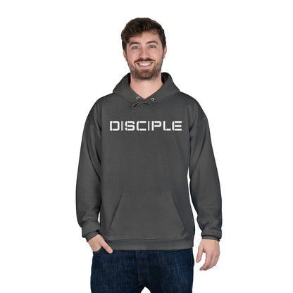 "DISCIPLE" Pullover Hoodie — Minimalist White Font
