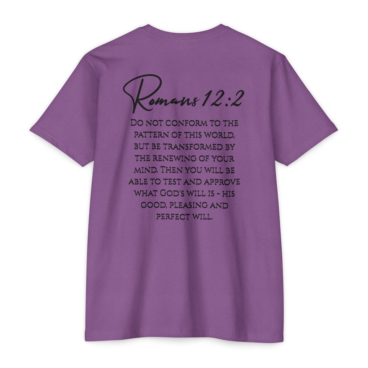 Inspirational Romans 12:2 Unisex T-Shirt, Faith-Based Apparel, Scripture Shirt
