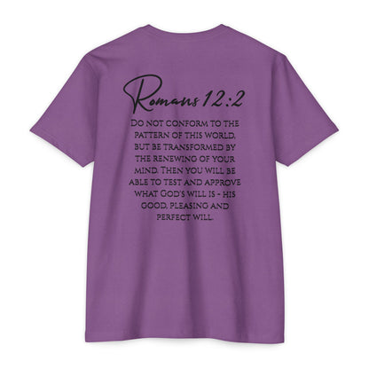 Inspirational Romans 12:2 Unisex T-Shirt, Faith-Based Apparel, Scripture Shirt