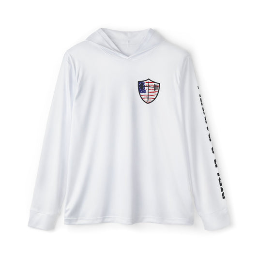American Flag Shield Hoodie — Men’s Sports Warmup Pullover