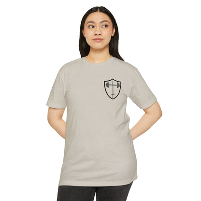 Christian Gym T-Shirt — "Lift Hard Pray Harder" Athletic Faith Tee
