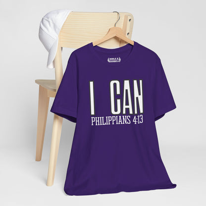 I Can - Philippians 4:13 Unisex Short Sleeve Tee