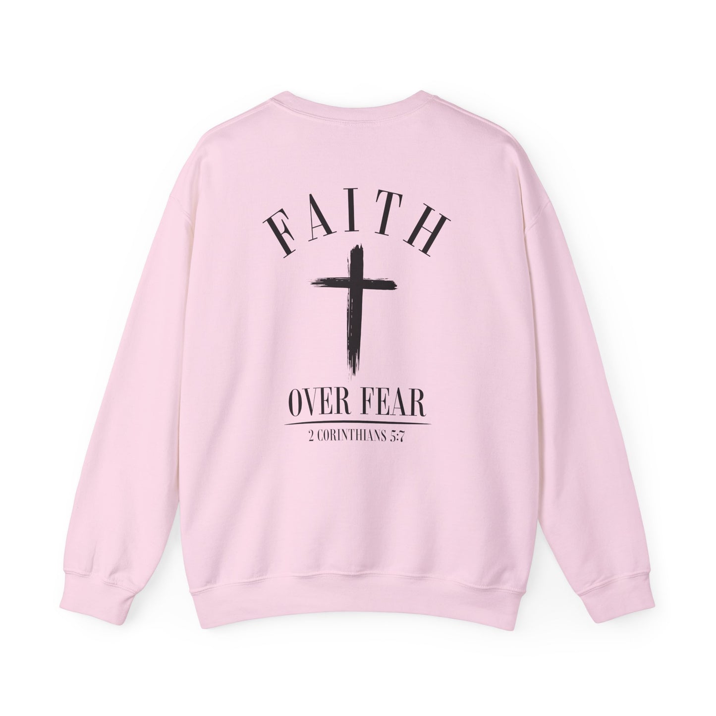 Faith Over Fear Crewneck Sweatshirt — Faith Christian Cross Pullover