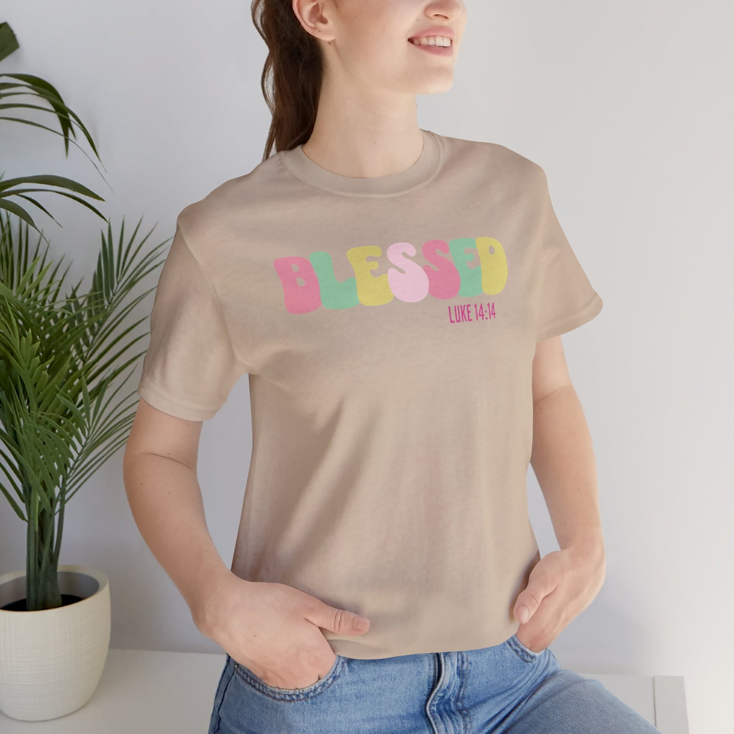 Blessed - Luke 14:14 Unisex Jersey Tee