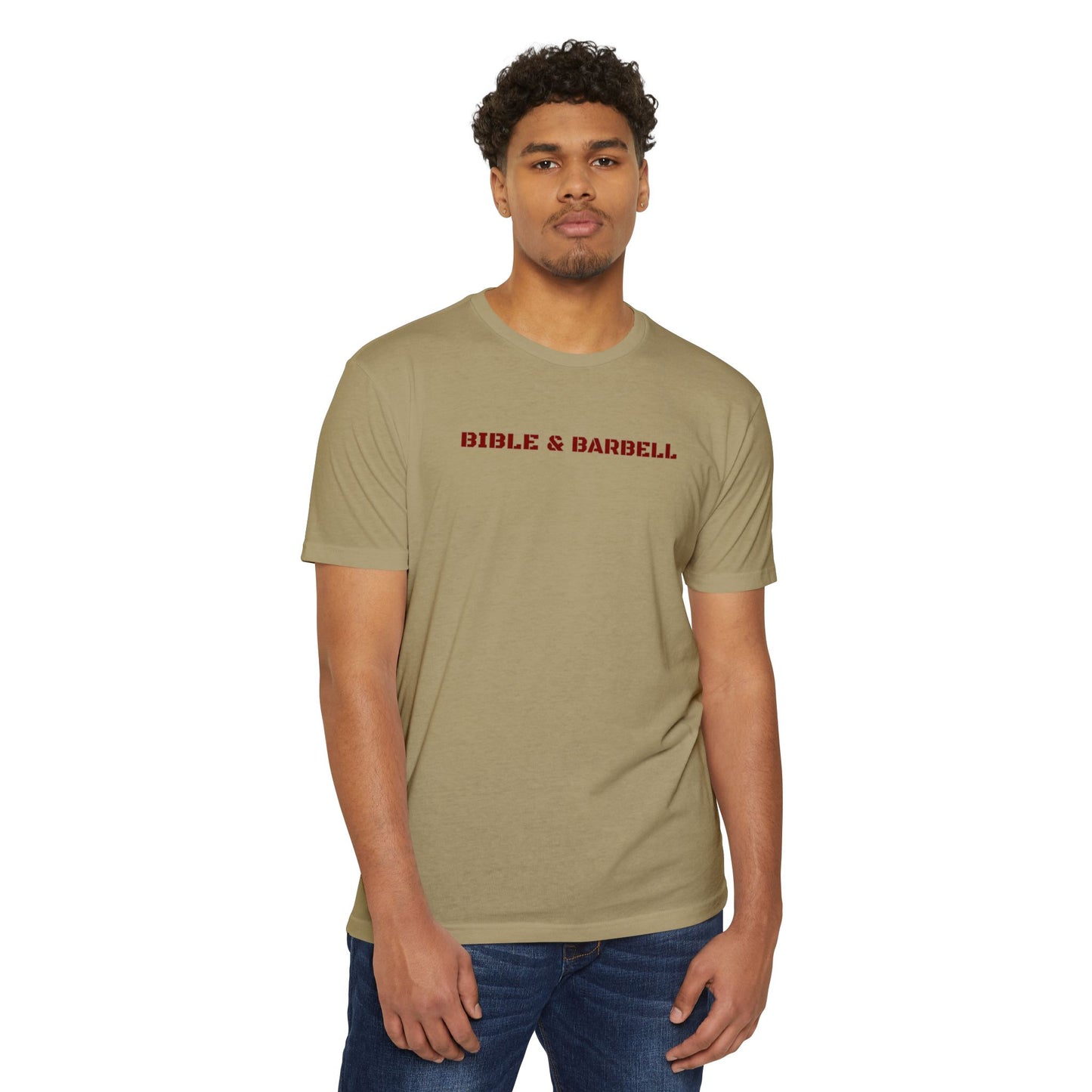 Bible & Barbell T-Shirt — 'This Is How I Fight My Demons' Fitness Faith Tee