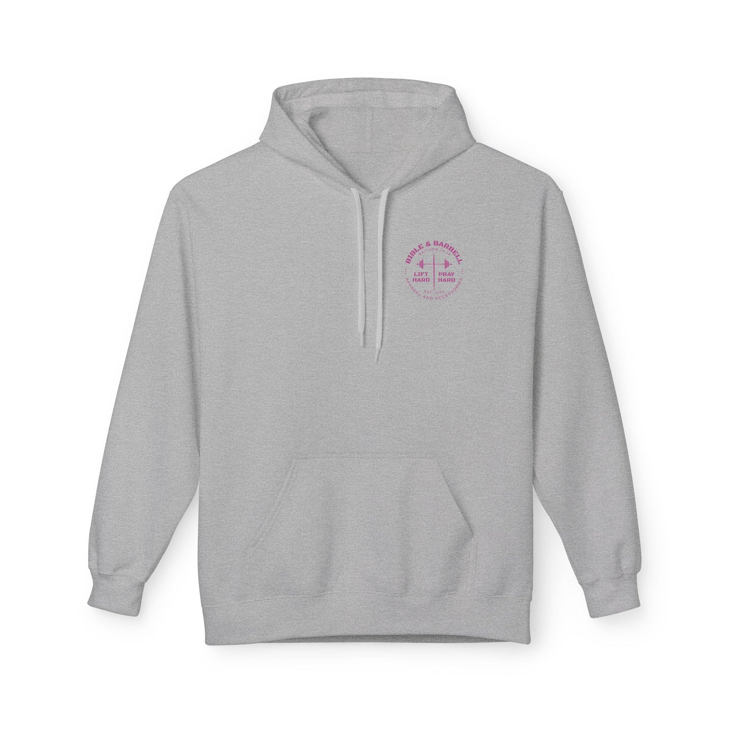 Bible & Barbell Pink Logo Hoodie