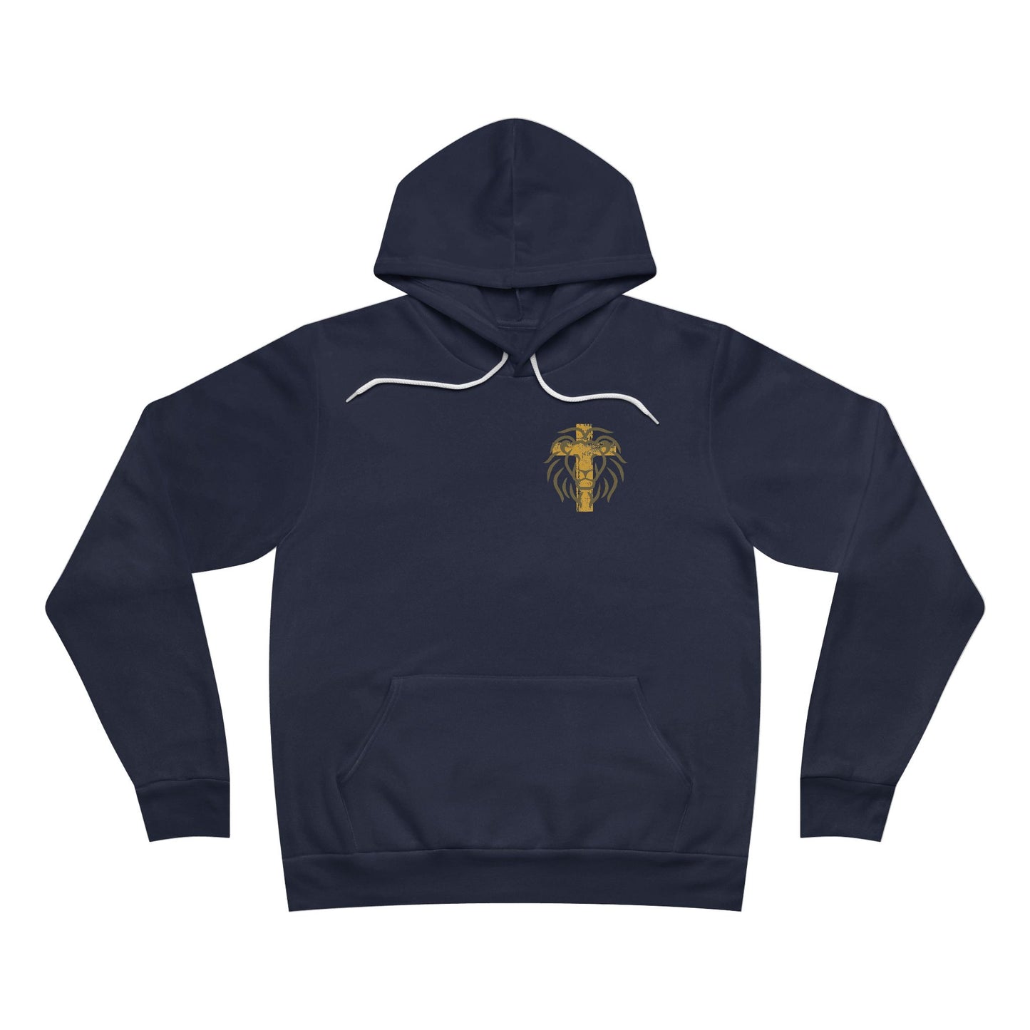 Lion Crest Hoodie — Gold Tribal Lion Pullover
