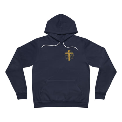 Lion Crest Hoodie — Gold Tribal Lion Pullover