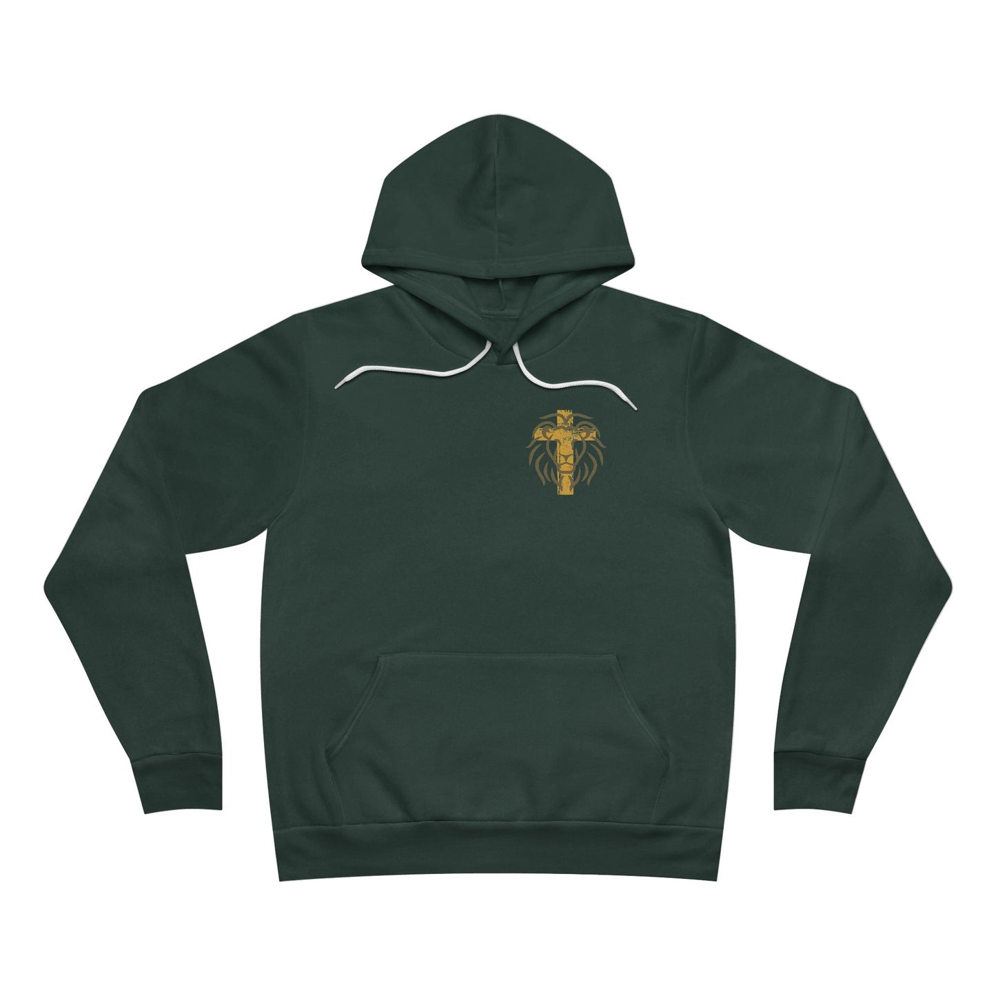 Lion Crest Hoodie — Gold Tribal Lion Pullover