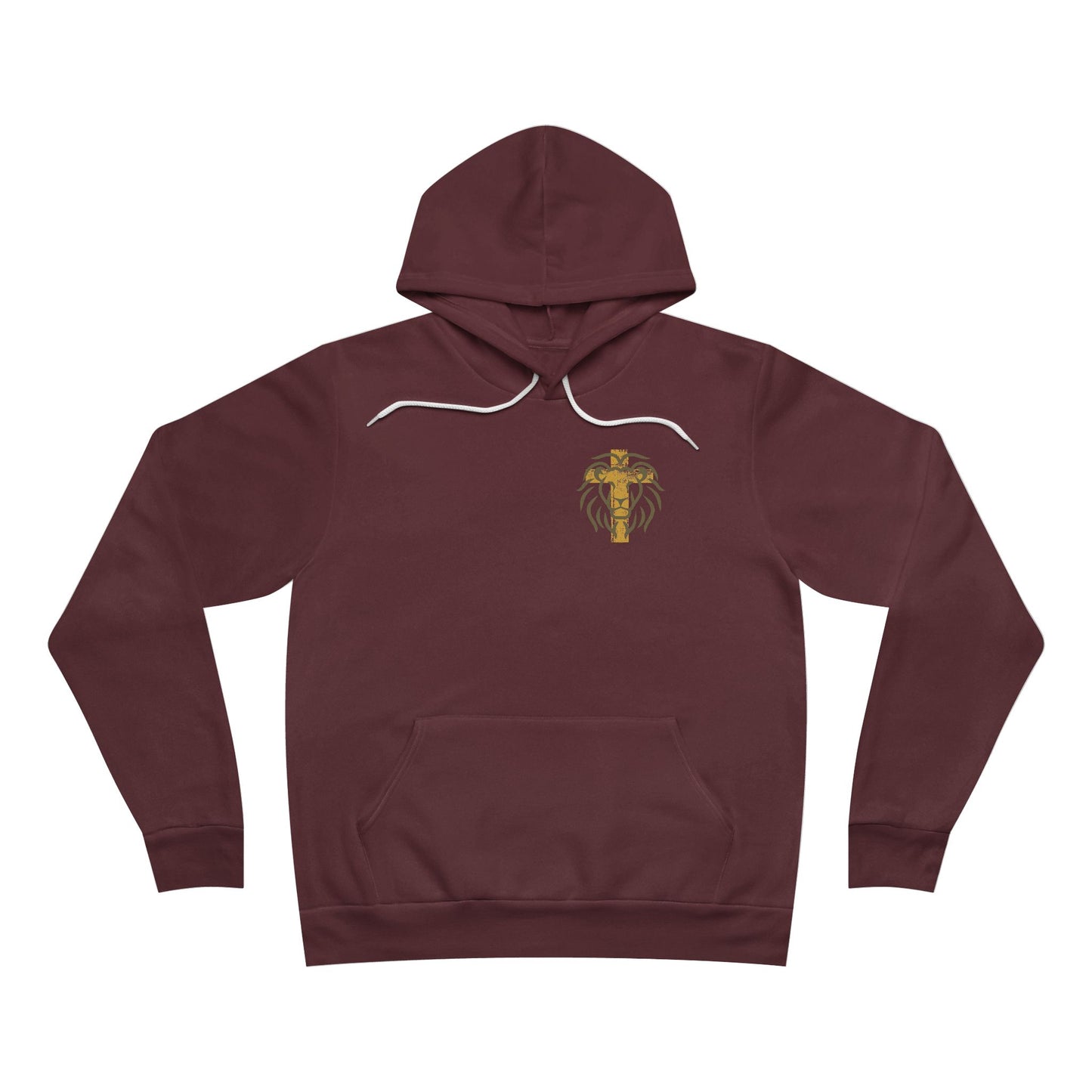 Lion Crest Hoodie — Gold Tribal Lion Pullover