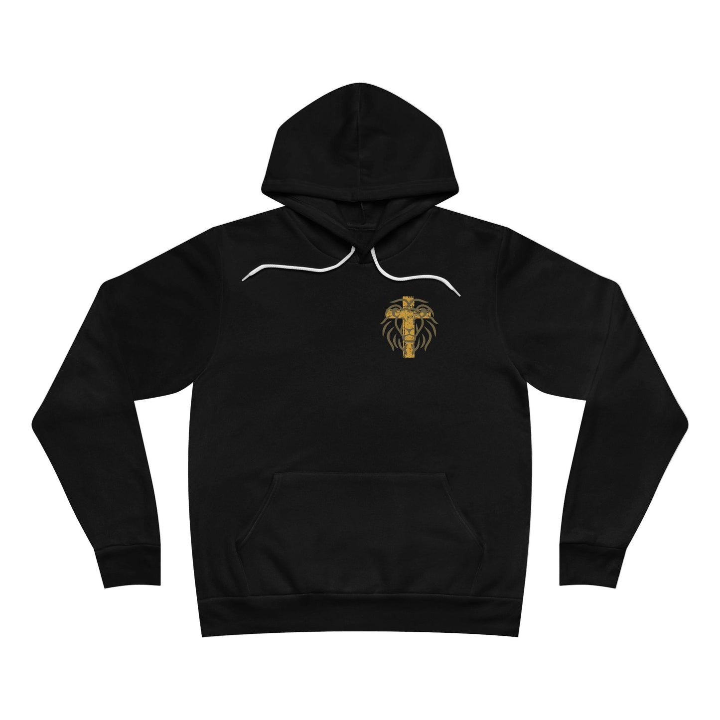 Lion Crest Hoodie — Gold Tribal Lion Pullover