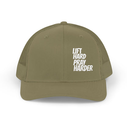 LIFT HARD PRAY HARDER Snapback Trucker Cap